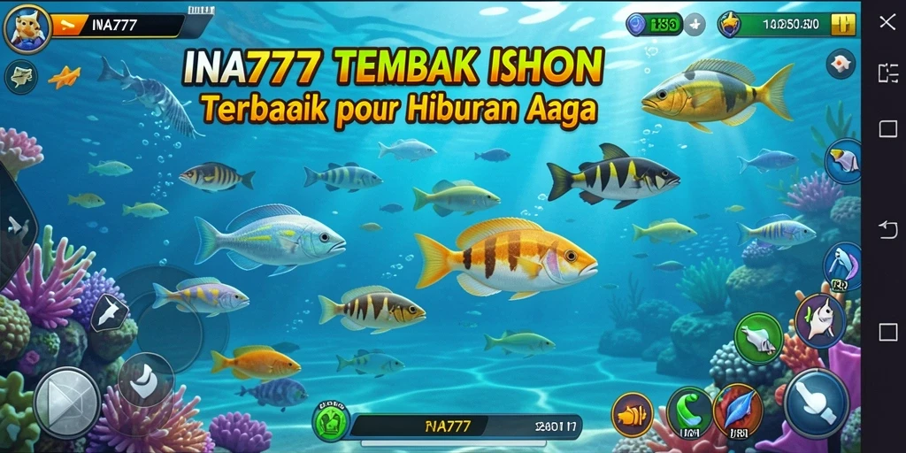 Tampilan gameplay menembak ikan yang seru dan menarik.