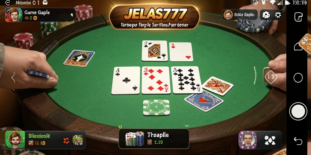 Tampilan screenshot <strong>JELAS777</strong> menampilkan gameplay seru Gaple.