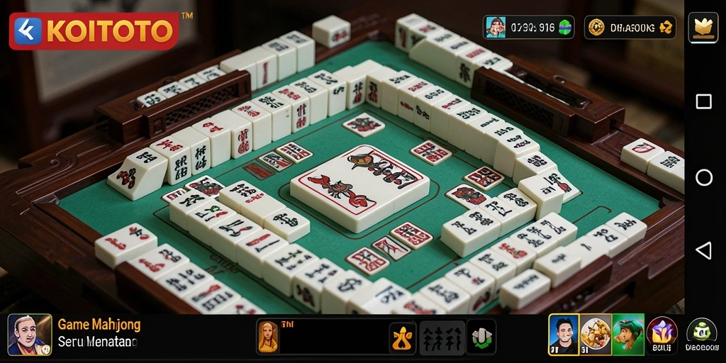 Screenshot KOITOTO menampilkan pertandingan Mahjong yang seru dan menantang.
